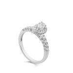Nhẫn Kim Cương Vàng Trắng Oval Cut Halo 3894