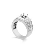 Ổ Nhẫn Kim Cương Vàng Trắng Nam 4318