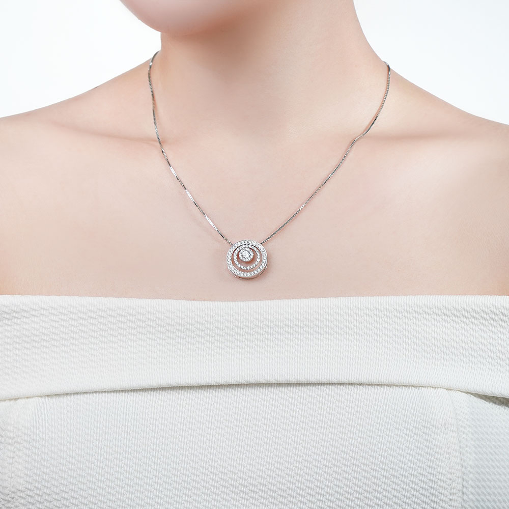 Mặt Dây Kim Cương Double Circle 1642