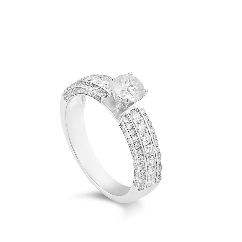 Ổ Nhẫn Kim Cương Multi Row Pave 3623