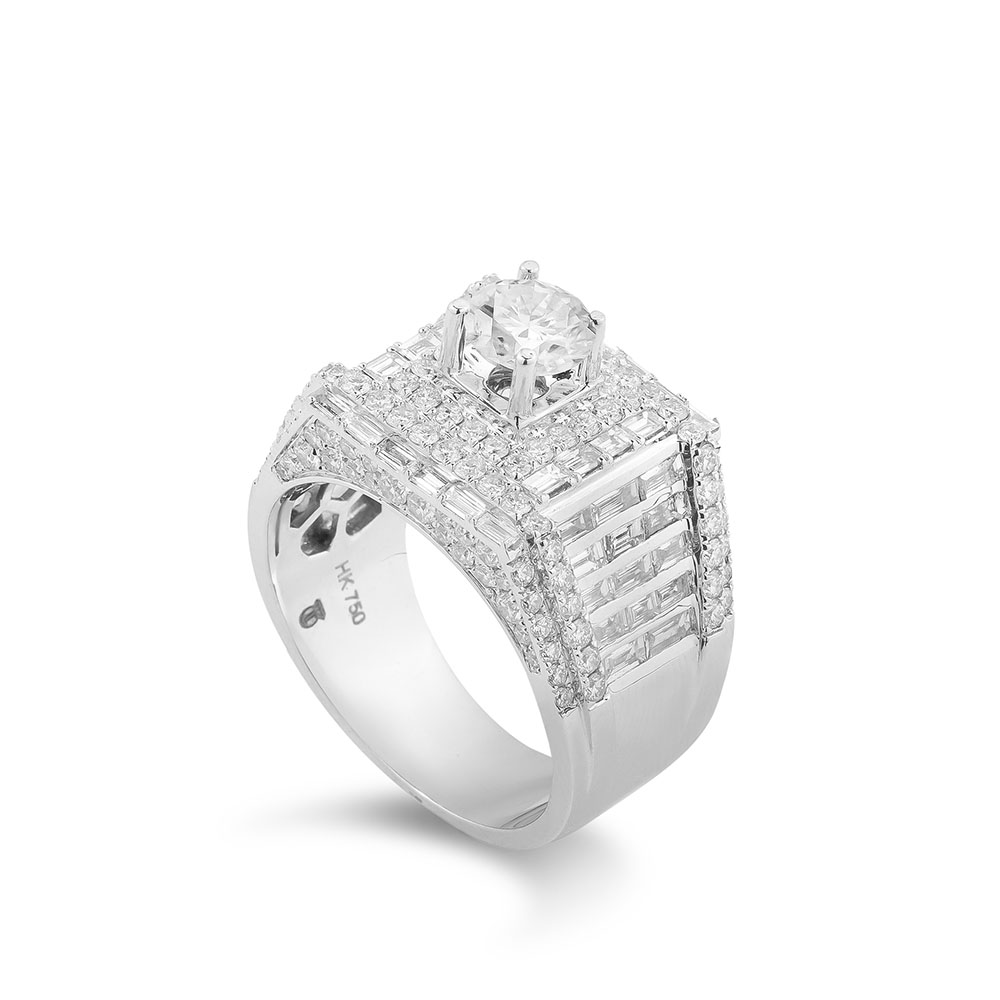 Ổ Nhẫn Kim Cương Vàng Trắng Nam 2333