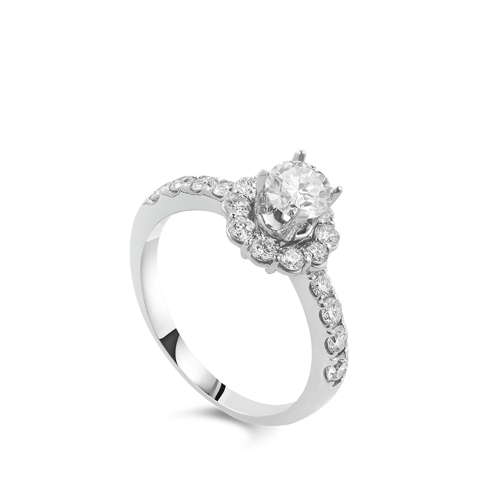 Ổ Nhẫn Kim Cương Petite Floral 2763