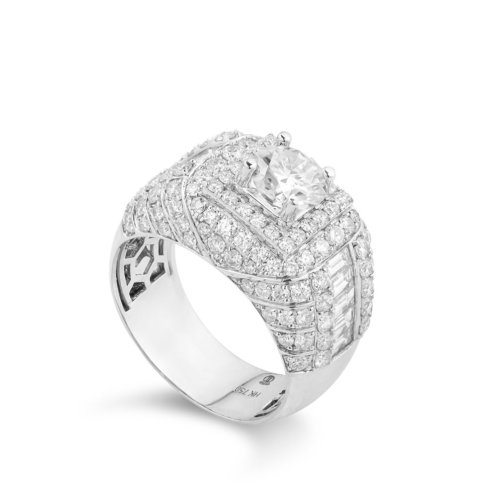Ổ Nhẫn Kim Cương Vàng Trắng Nam 2946
