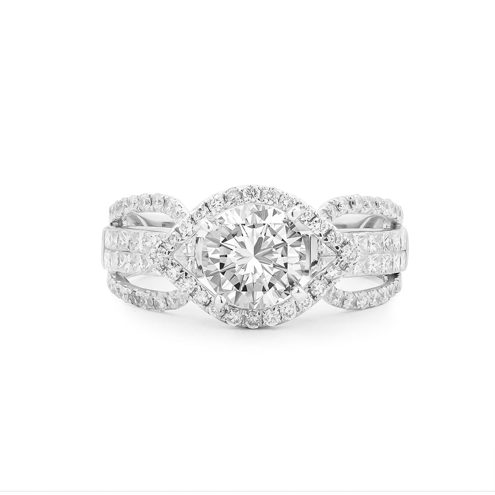 Ổ Nhẫn Kim Cương Vàng Trắng One Of A Kind 3103