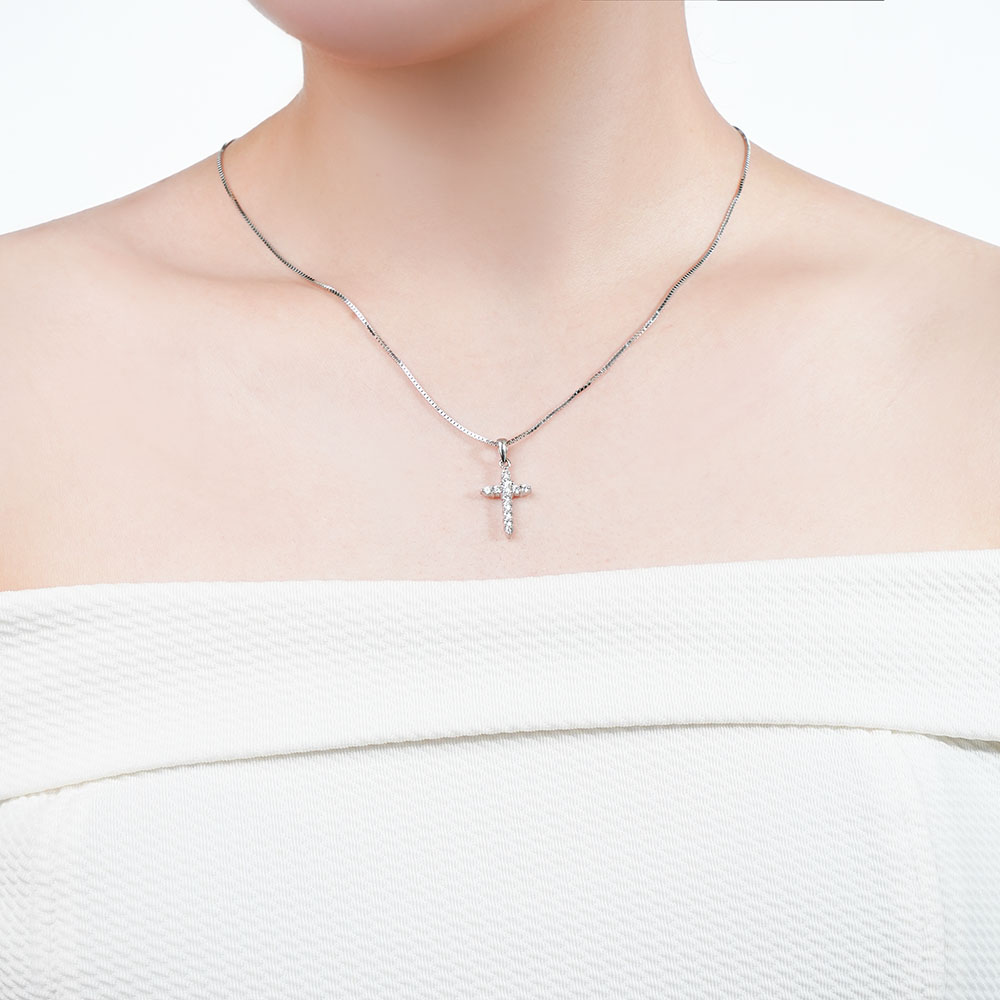 Mặt Dây Kim Cương Faith Cross 3106