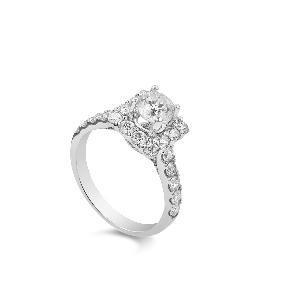 Ổ Nhẫn Kim Cương Simple Halo 3506