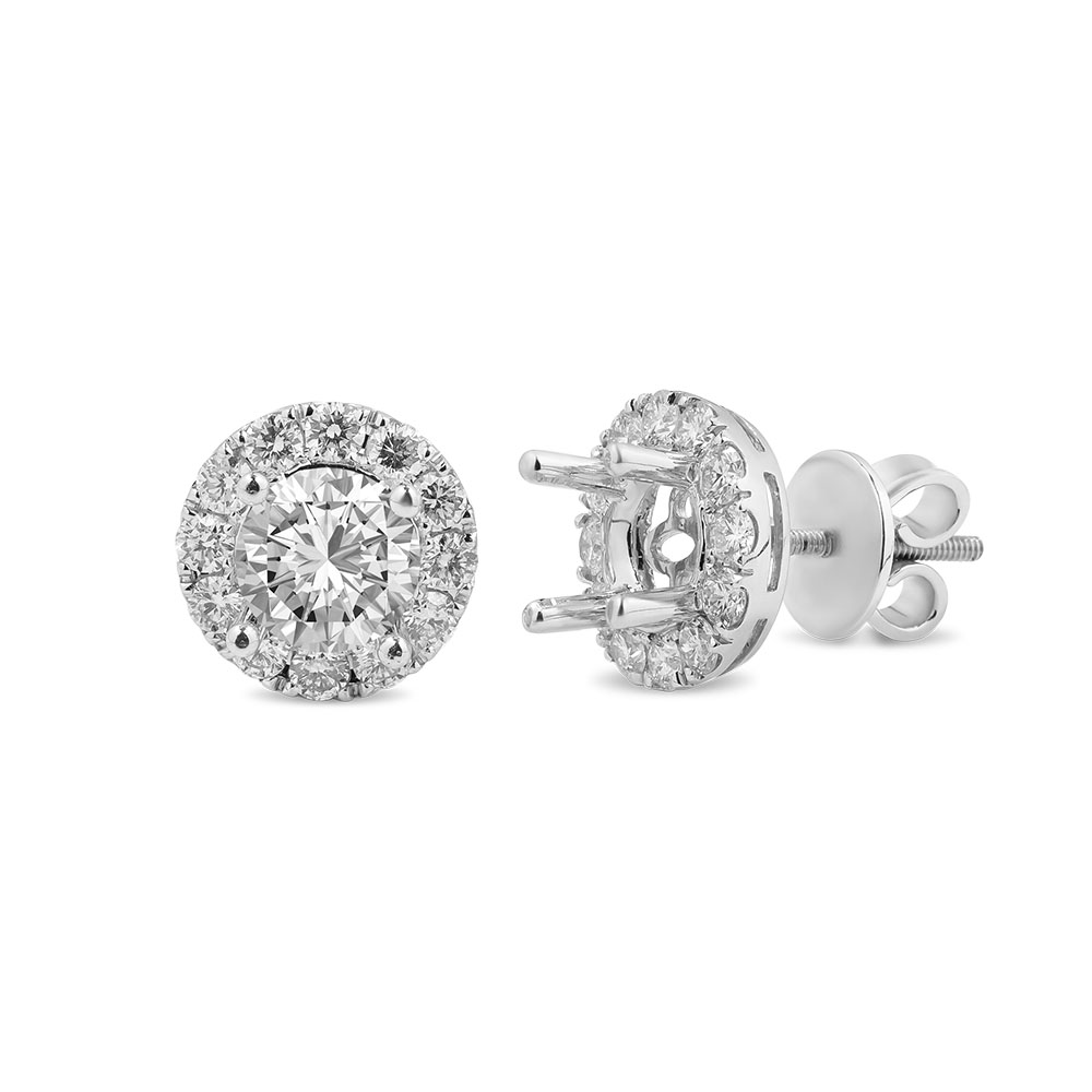 Ổ Khuyên Tai Kim Cương Round Halo 3553