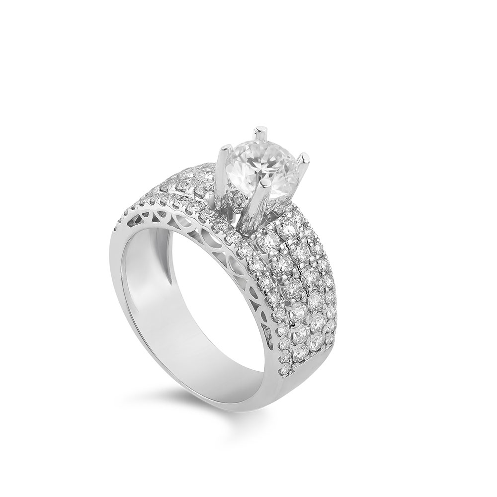 Ổ Nhẫn Kim Cương Luminous Pave 3765