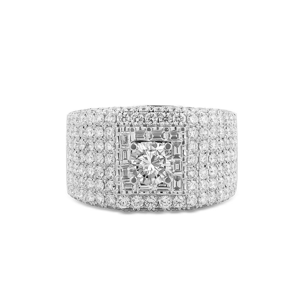 Ổ Nhẫn Kim Cương Vàng Trắng Nam Brilliance 3814