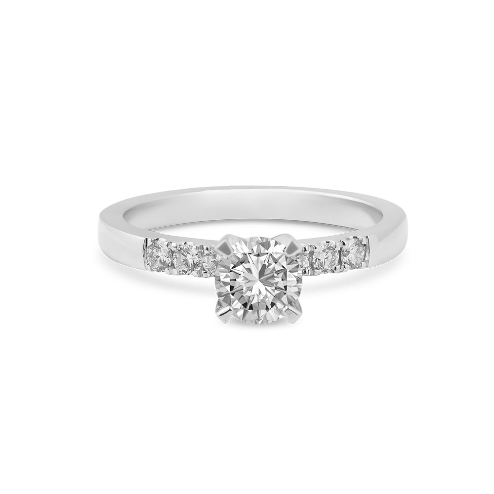 Ổ Nhẫn Kim Cương Vàng Trắng Brilliant Crown 3977