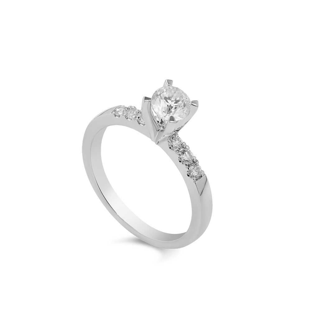 Ổ Nhẫn Kim Cương Vàng Trắng Brilliant Crown 3977