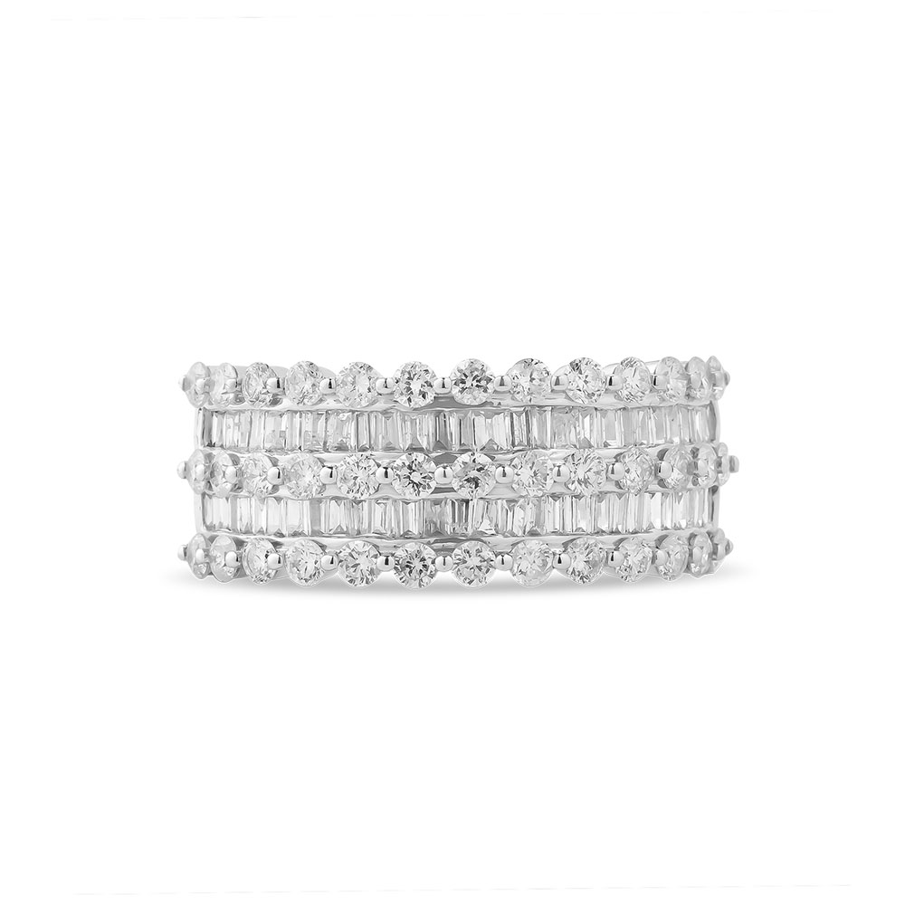 Nhẫn Kim Cương Twin Row Scallop 4024
