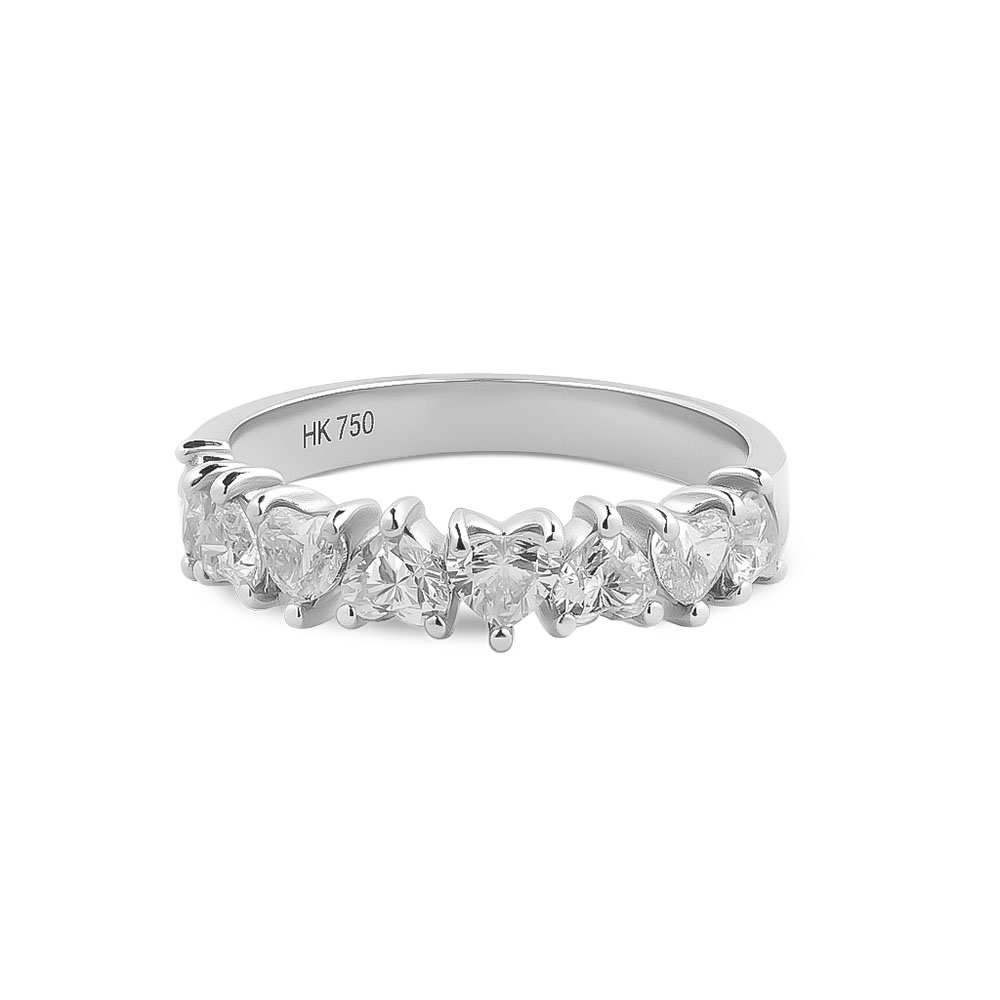 Nhẫn Kim Cương Vàng Trắng Sparkling Hearts 4073