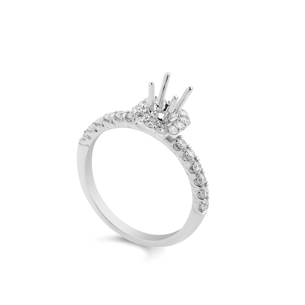 Ổ Nhẫn Kim Cương Vàng Trắng Nữ 4333