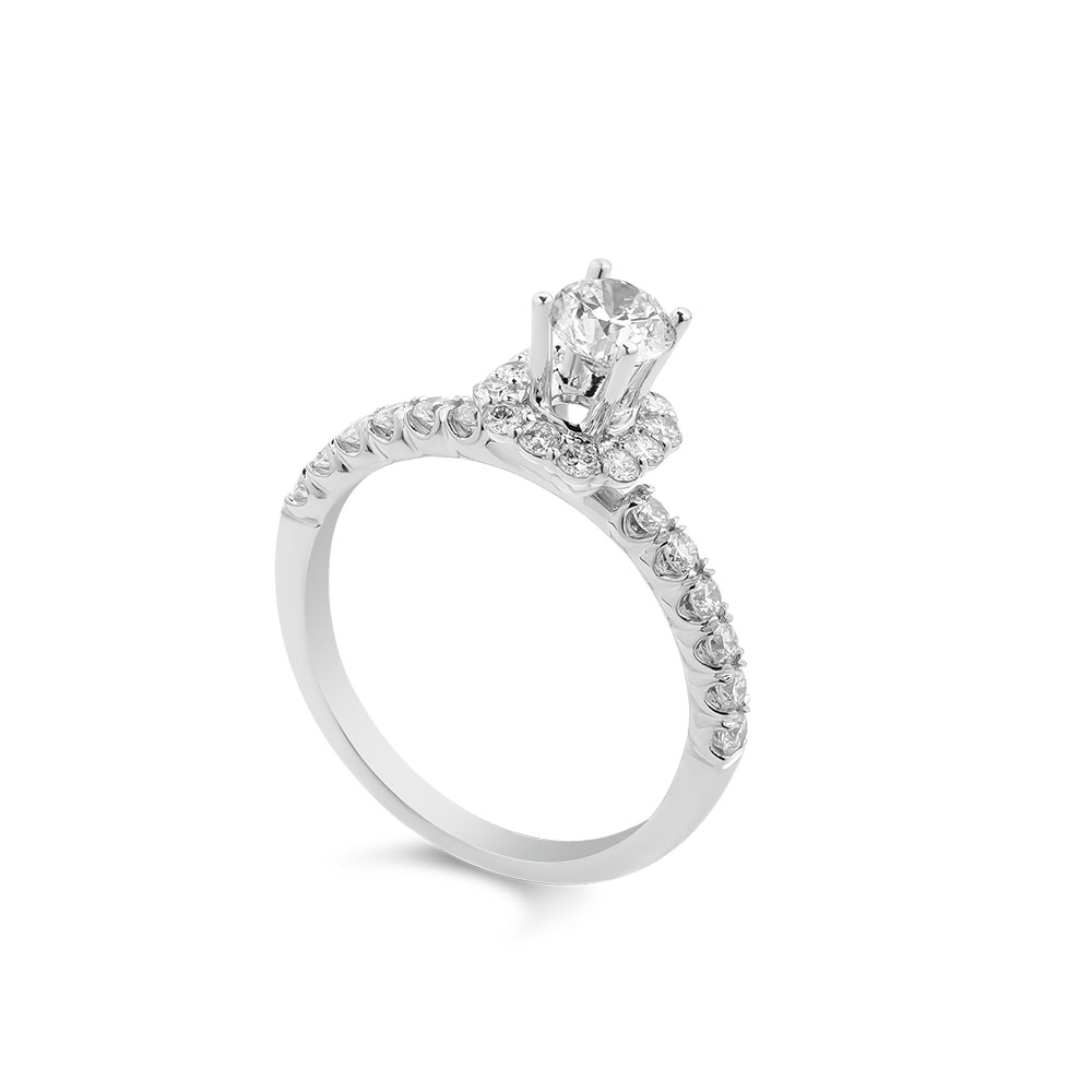 Ổ Nhẫn Kim Cương Vàng Trắng Nữ 4333