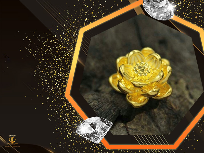 Charm Hoa Sen Vàng 18K – Món Quà Ý Nghĩa Cho Ngày Tết